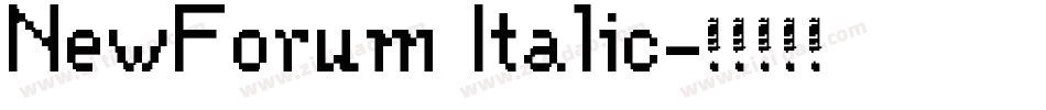NewForum Italic字体转换